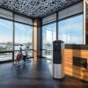 Oasis Coolers hydration station in a modern fitness center, offering convenient and sustainable water solutions for gym users